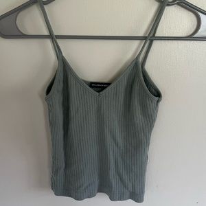 💗Brandy Melville Sage Green Ribbed Crop Top💗